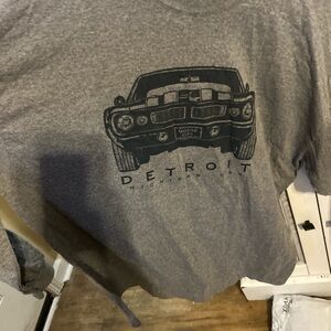 Gildan Gray Detroit Graphic Tee